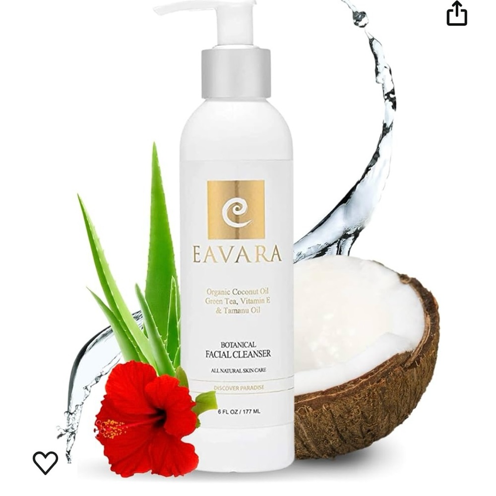 Eavara Organic Botanical Face Wash Anti-Aging, Hydrating, Gentle Daily Cleanser